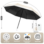 PALAY UV Umbrella for Sun and Rain with 8 Ribs Windproof Design and Gradient White Style