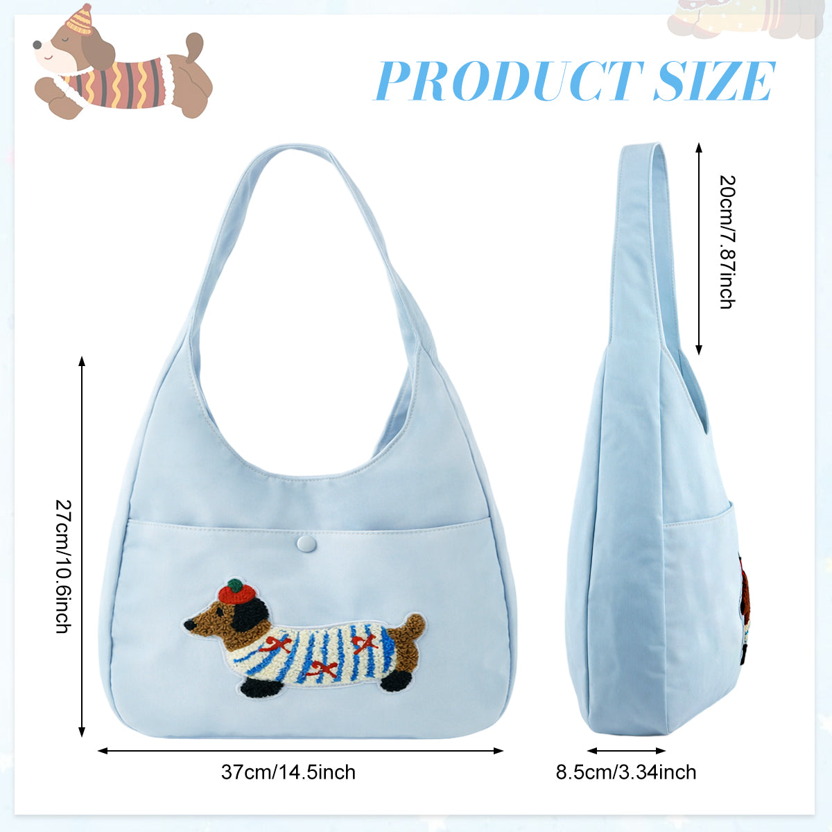PALAY Cartoon Tote Bag for Women & Girls