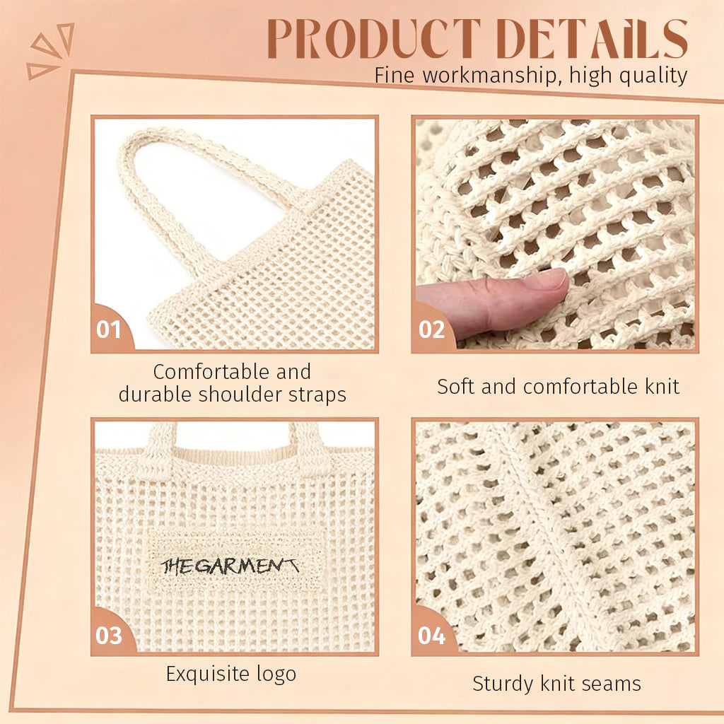 PALAY Bow Crochet Tote Bag for Women