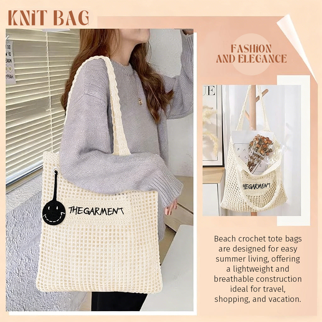 PALAY Bow Crochet Tote Bag for Women
