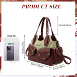 PALAY Vintage PU Leather Tote Bag for Women Retro Handbag