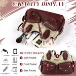 PALAY Vintage PU Leather Tote Bag for Women Retro Handbag