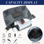 PALAY Denim Crossbody Tote Bag for Women Large Capacity Shoulder Bag