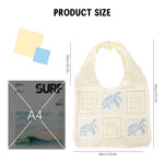 PALAY Crochet Tote Bag for Women Floral Shoulder Bag