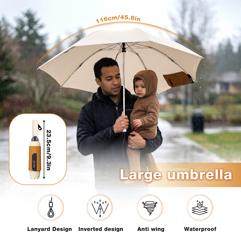 PALAY Auto Open Windproof Folding Umbrella for Rain