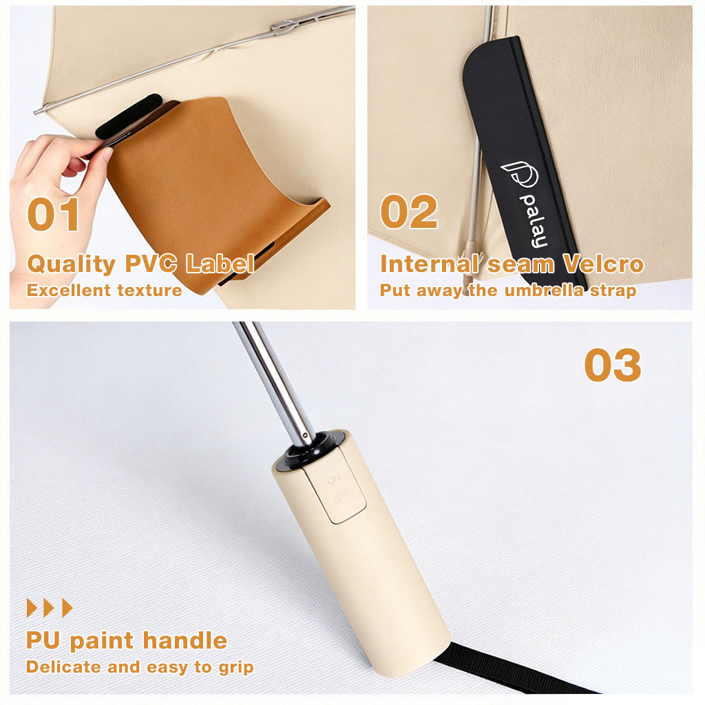 PALAY Auto Open Windproof Folding Umbrella for Rain