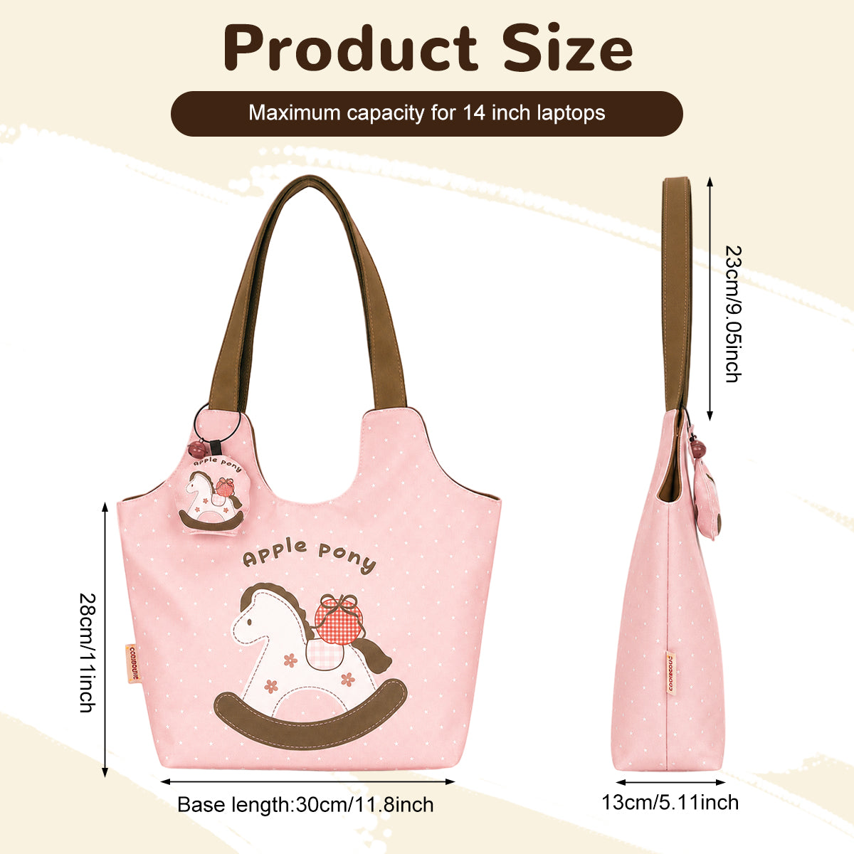 PALAY Cartoon Tote Bag for Women & Girls